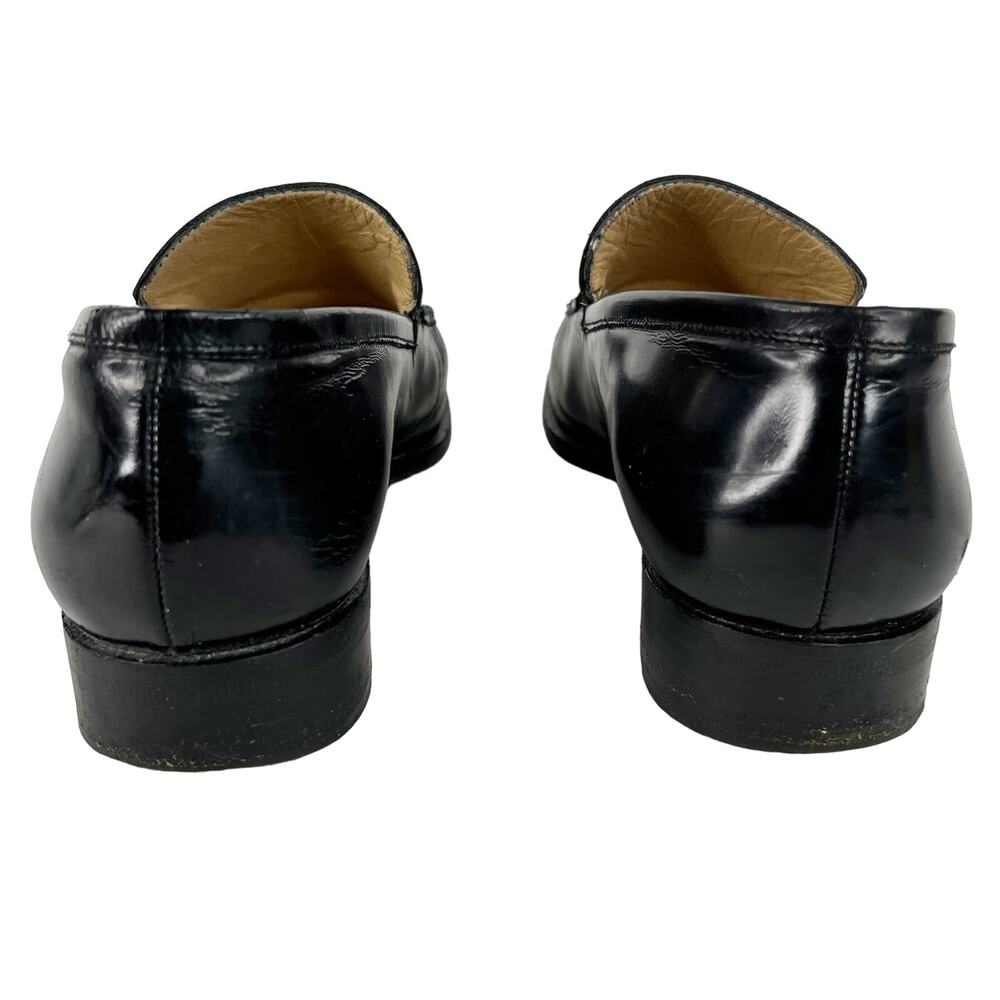 Gucci Womens Loafers Shoes Patent Leather Black 6B 100 0430 - Picture 2 of 11